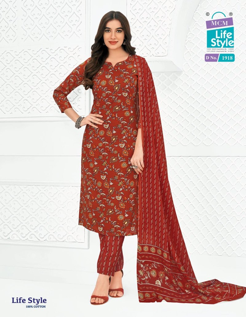 Lifestyle Vol 19 By Mcm Cotton Printed Kurti With Bottom Dupatta